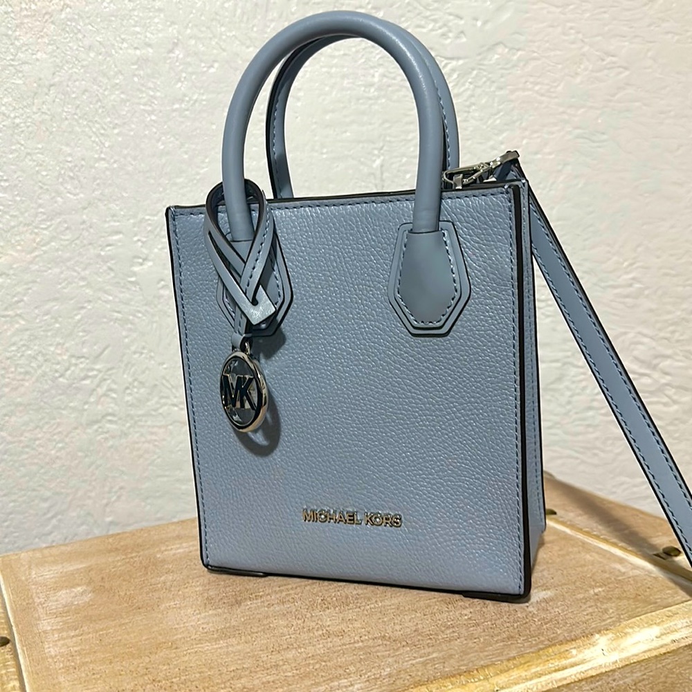 Michael Kors Mercer Extra-Small Pebbled Leather Crossbody Bag